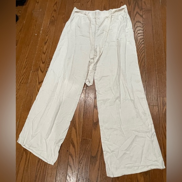 Ambiance Apparel Off-White Casual Pants - Picture 5 of 11